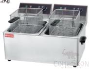 2-Tank 2-Basket Electric Fryer, Dimension: L590*W385*H320mm, Capacity:6L