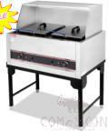 2-Tank 2-Basket standing Electric Fryer, Dimension:L840*W510*H810mm, Capacity:21+21L