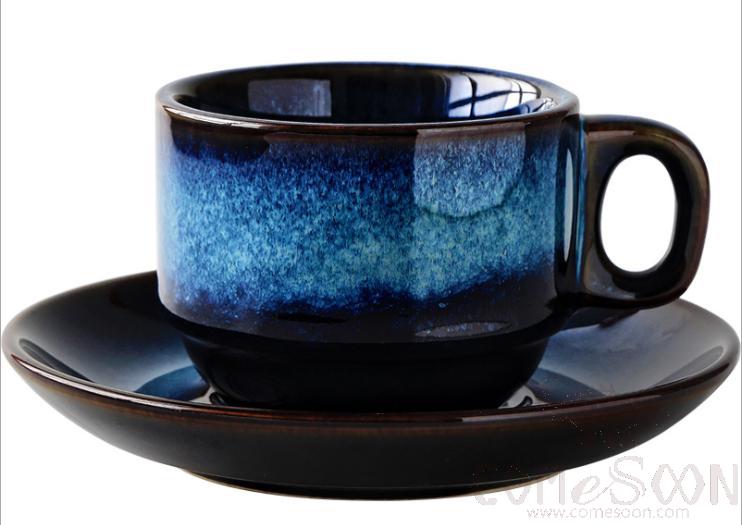 Cat's Eye  Dark Blue Coffee Cup Set 180ml