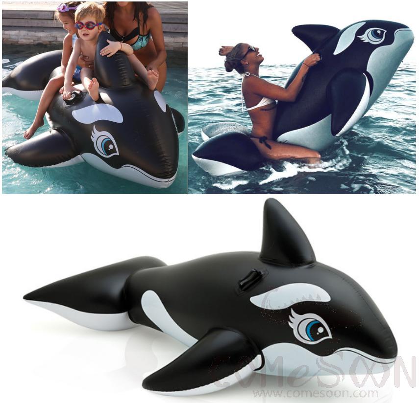 Inflatable mount - Big black whale