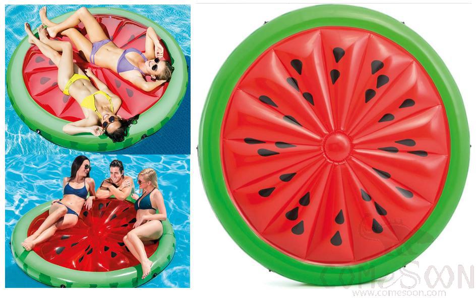Inflatable floating bed - Watermelon