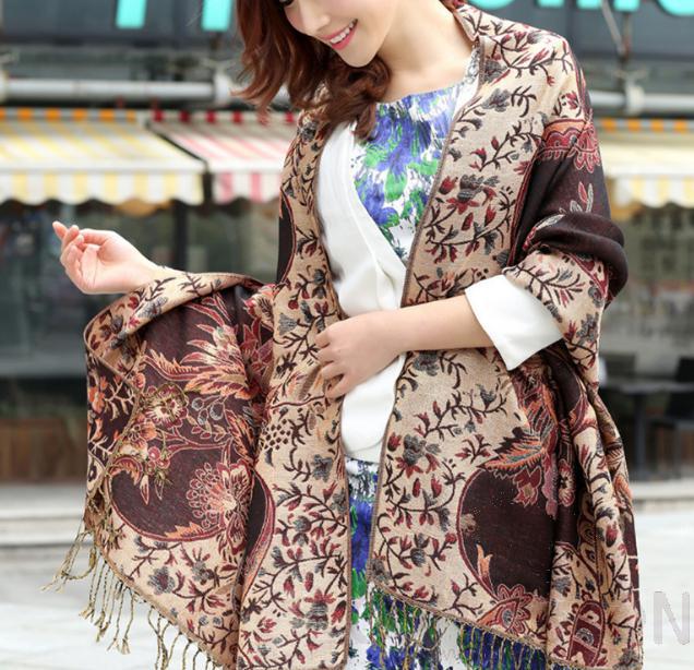 Shawls-70*190cm,30% Rayon + 70% polyester