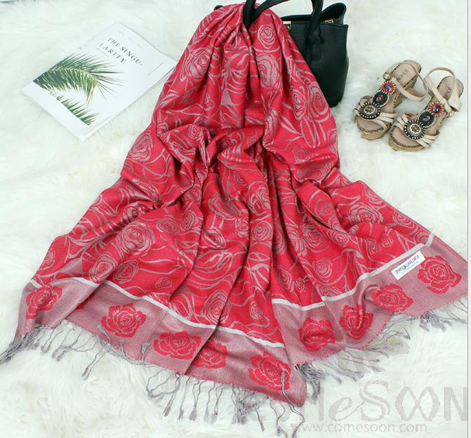 Shawls-70*190cm,30% Rayon + 70% polyester
