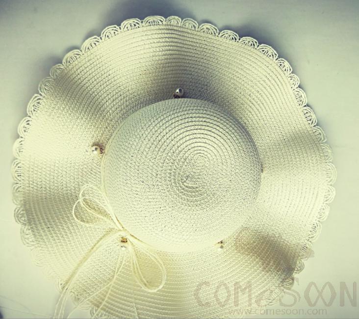 Straw Hat 1-Black,Straw,56~58cm