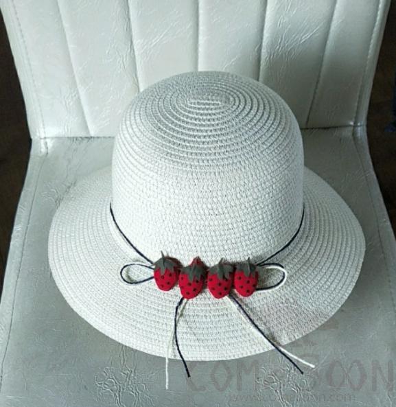 Straw Hat 1-Black,Straw,56~58cm