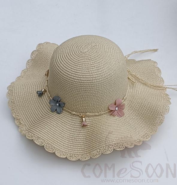 Straw Hat 1-Black,Straw,56~58cm