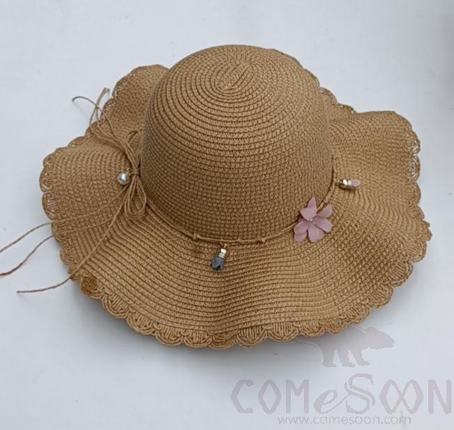 Straw Hat 1-Black,Straw,56~58cm