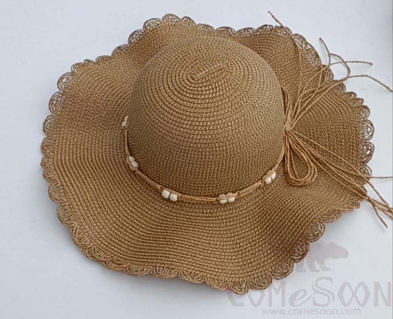 Straw Hat 1-Black,Straw,56~58cm