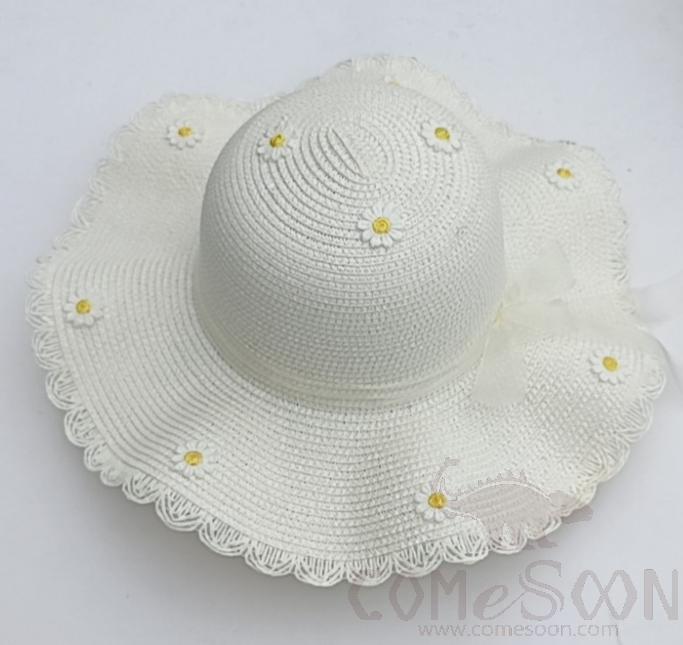 Straw Hat 1-Black,Straw,56~58cm