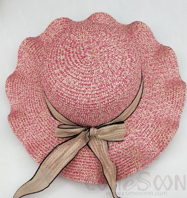 Straw Hat 1-Black,Straw,56~58cm