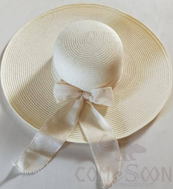 Straw Hat 1-Black,Straw,56~58cm