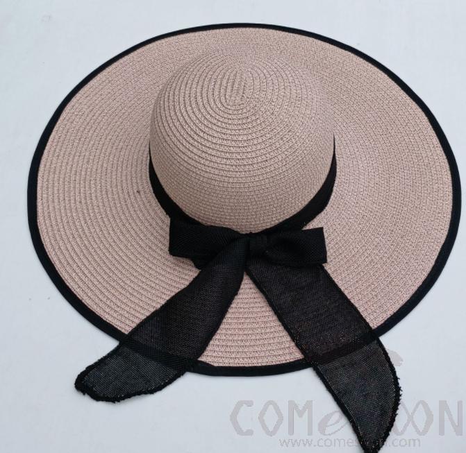 Straw Hat 1-Black,Straw,56~58cm