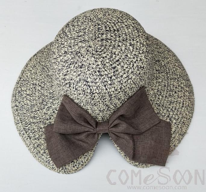 Straw Hat 1-Black,Straw,56~58cm