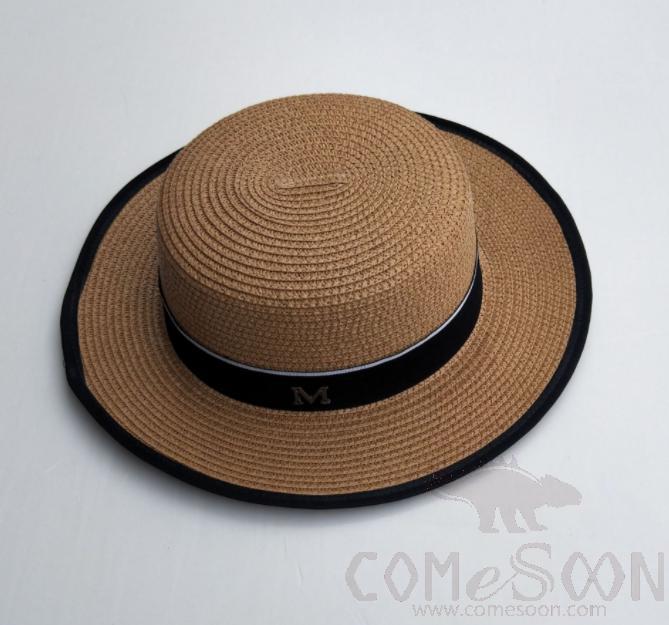 Straw Hat 1-Black,Straw,56~58cm