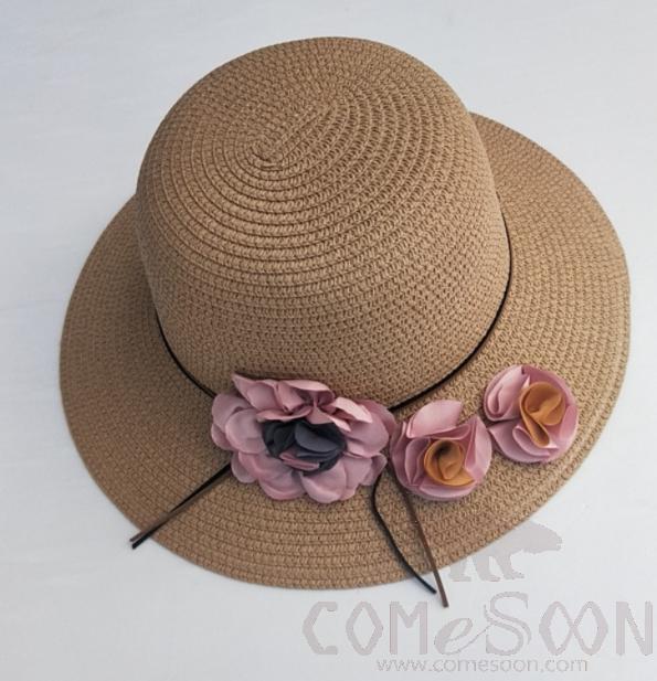 Straw Hat 1-Black,Straw,56~58cm