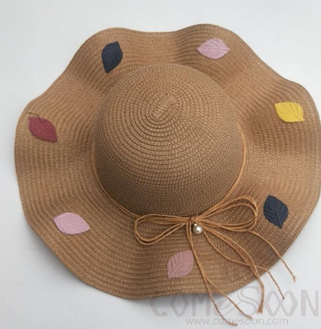Straw Hat 1-Black,Straw,56~58cm