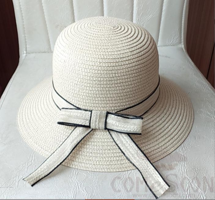 Straw Hat 1-Black,Straw,56~58cm