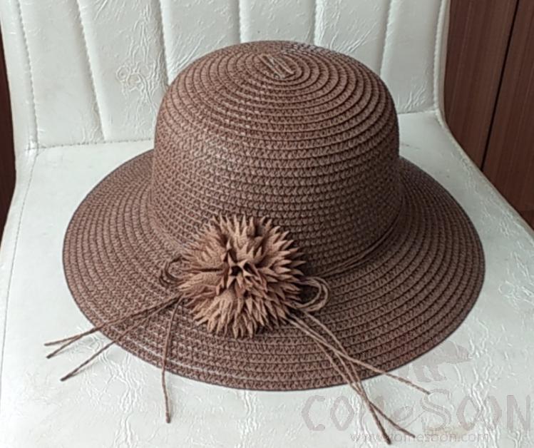 Straw Hat 1-Black,Straw,56~58cm