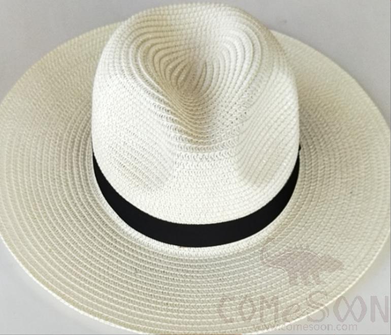Straw Hat 1-Black,Straw,56~58cm