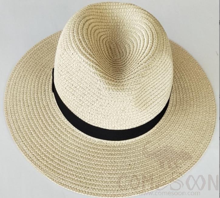 Straw Hat 1-Black,Straw,56~58cm
