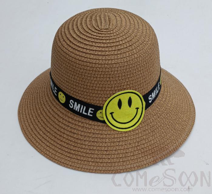 Straw Hat 1-Black,Straw,56~58cm