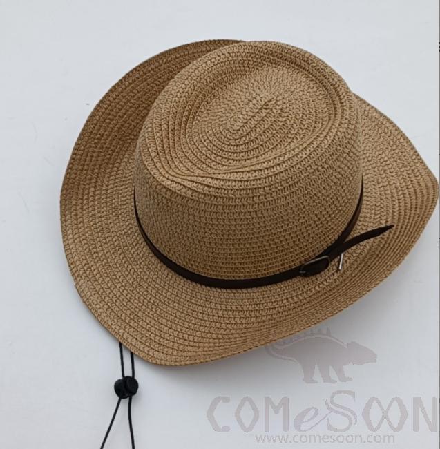 Straw Hat 1-Black,Straw,56~58cm