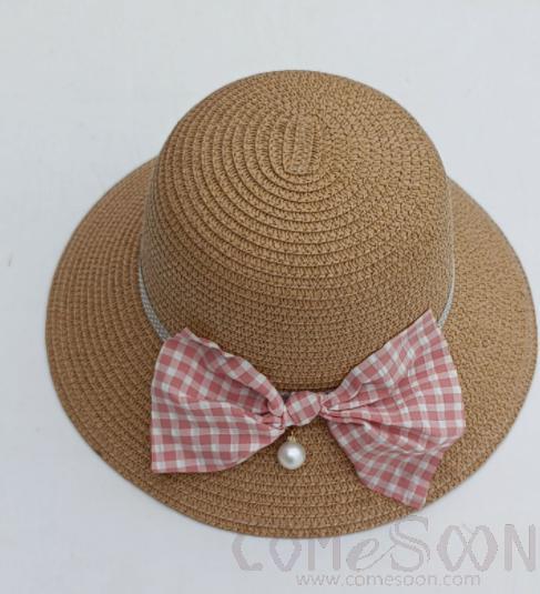 Straw Hat 1-Black,Straw,56~58cm
