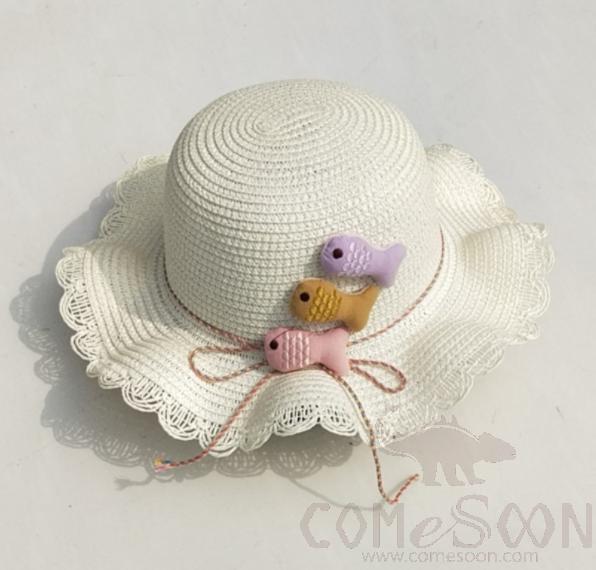 Straw Hat 1-Black,Straw,56~58cm