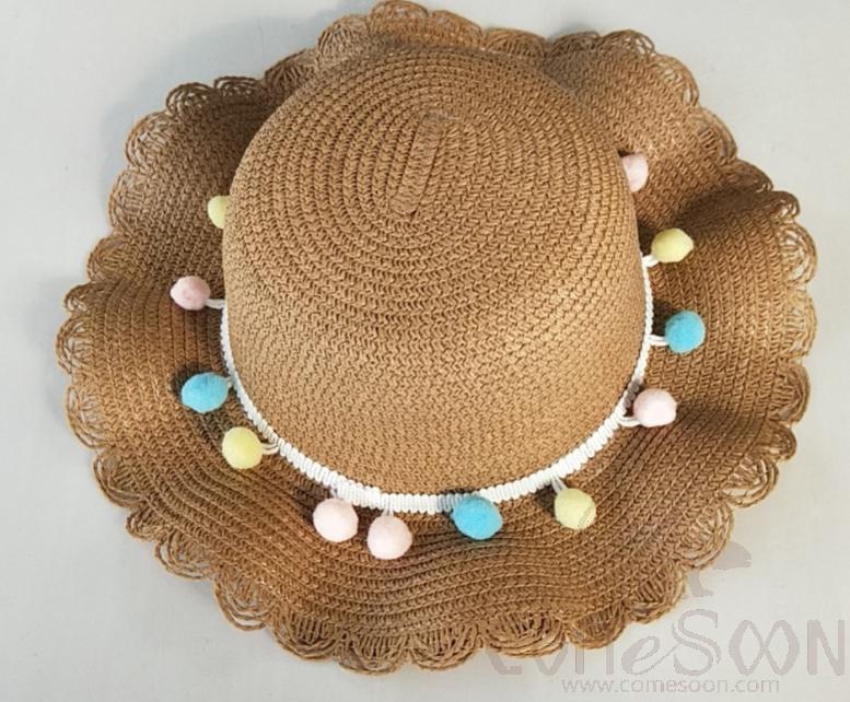 Straw Hat 1-Black,Straw,56~58cm
