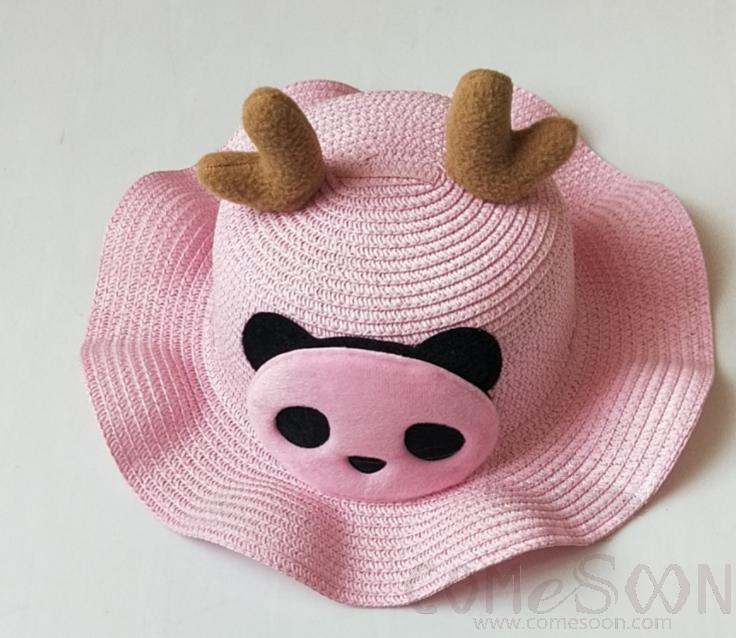 Straw Hat 1-Black,Straw,56~58cm