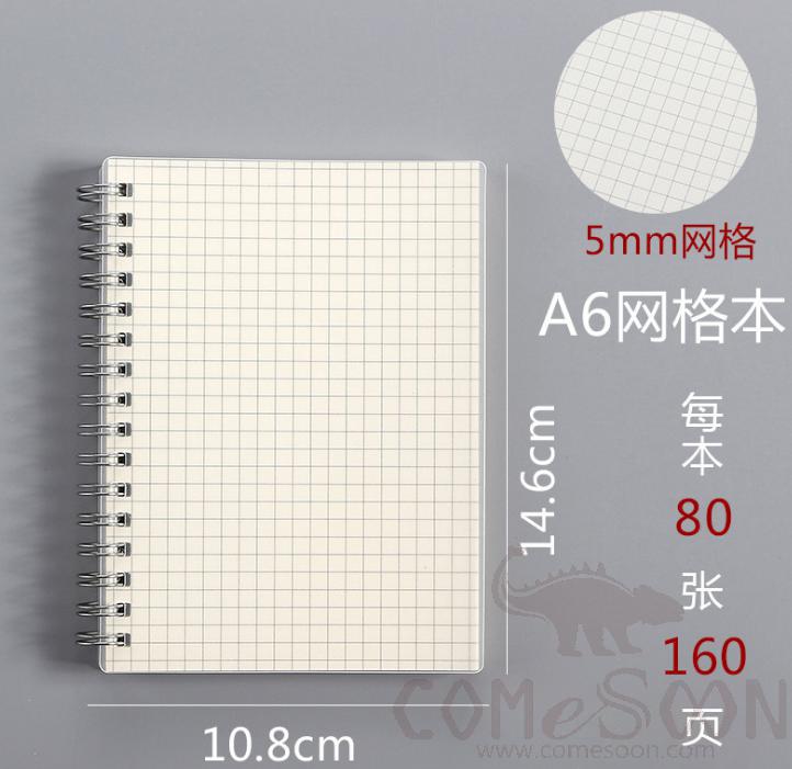 Frosted transparent coil notebook-14.6*10.8cm