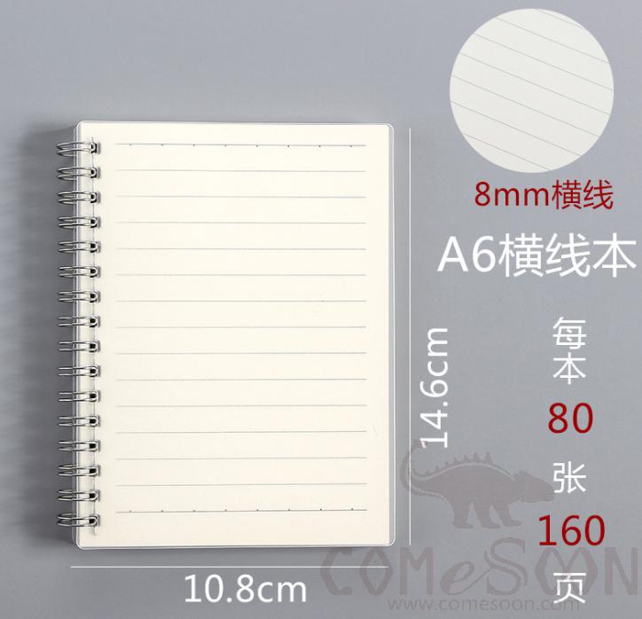 Frosted transparent coil notebook-14.6*10.8cm