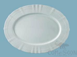 Bonechina Poya series Oval Fish Falt Plate 10&quot;
