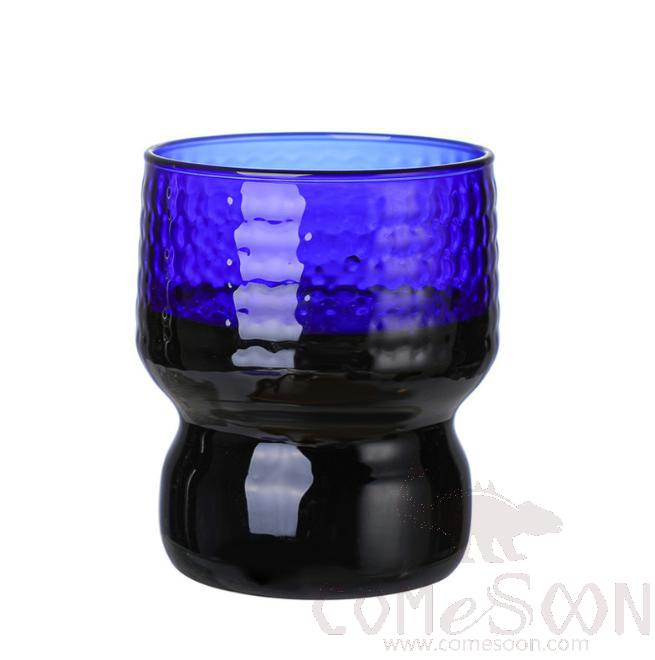 Hammer Point Colorful Glass Cup blue