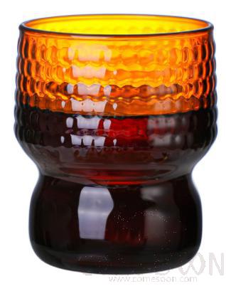 Hammer Point Colorful Glass Cup yellow
