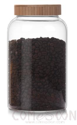 Glass Jar 2800ml with wood lid