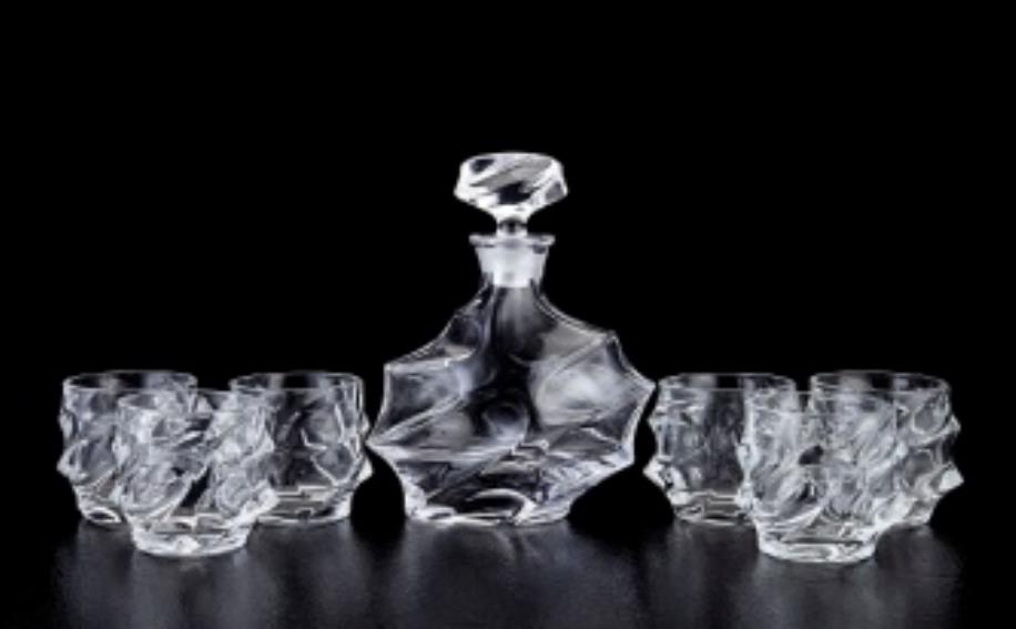 Crystal Wine Glass Bottle  Set 7pcs set