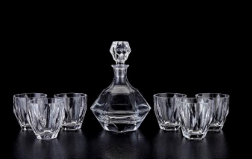 Crystal Wine Glass Bottle  Set 7pcs set