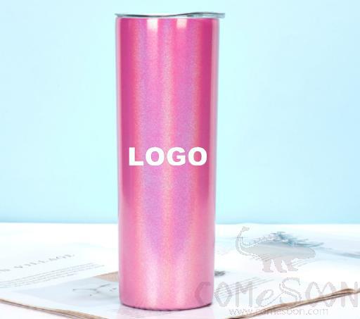 S/S Straight Water Mug w/logo 750ml 20oz pink
