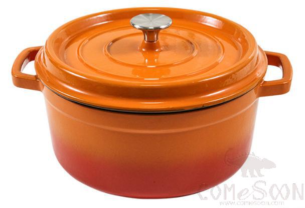 Casserole Enamel Pot φ26CM Orange