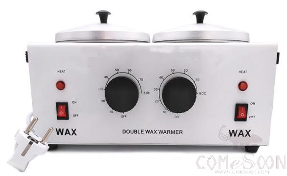 Double pot metal shell depilation hot wax machine, L38 * W22 * H18cm