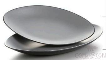 Grey-Black Series Grey Series 11.7 Inch Oval Plate