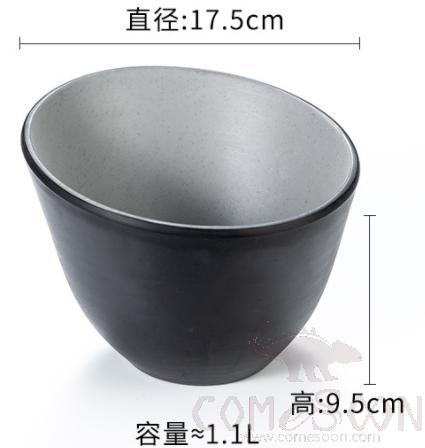 Grey-Black Series Grey Series 6.9 Inch Oblique Bowl