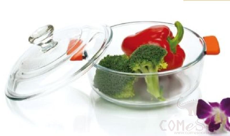 1.7L Round Tempered Glass Cover Bowl