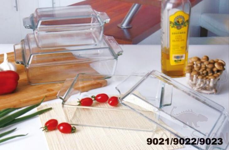 1.0L Rectangular Tempered Glass Pot
