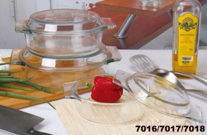 1.5L Round Tempered Glass Pot