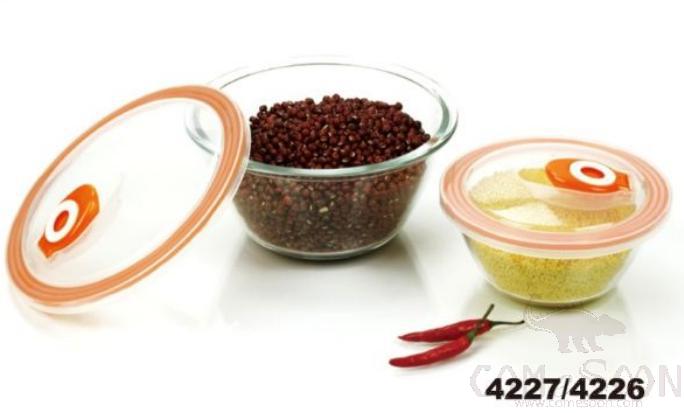 0.9L Round Tempered Glass Crisper
