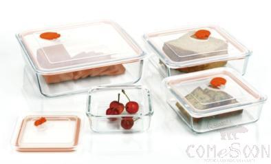 0.5 Liter Square Tempered Glass Crisper