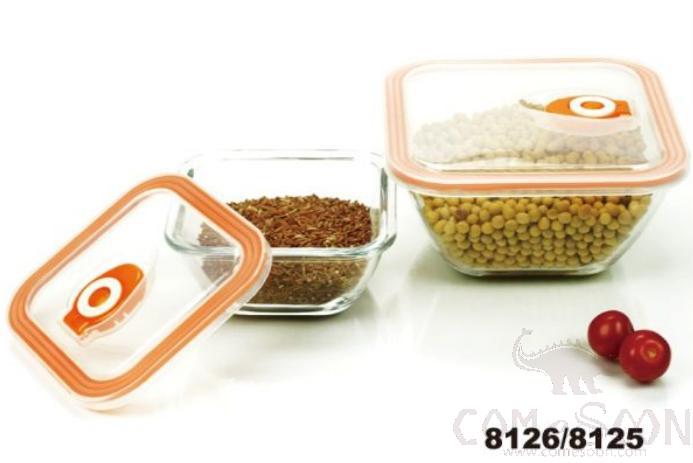 0.4 Liter Square Tempered Glass Crisper