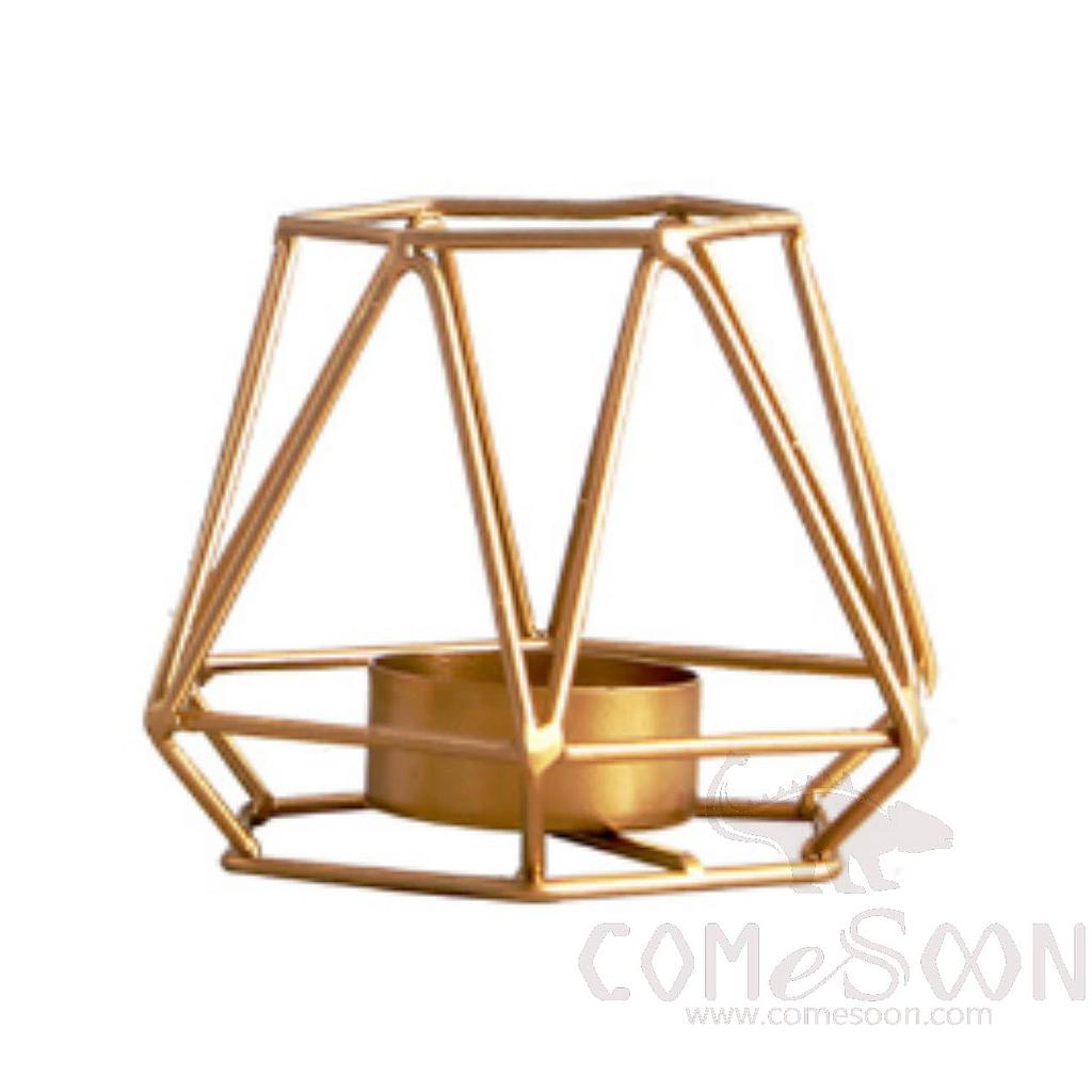 Candle Holder，Gold，11 * 9 * 8CM